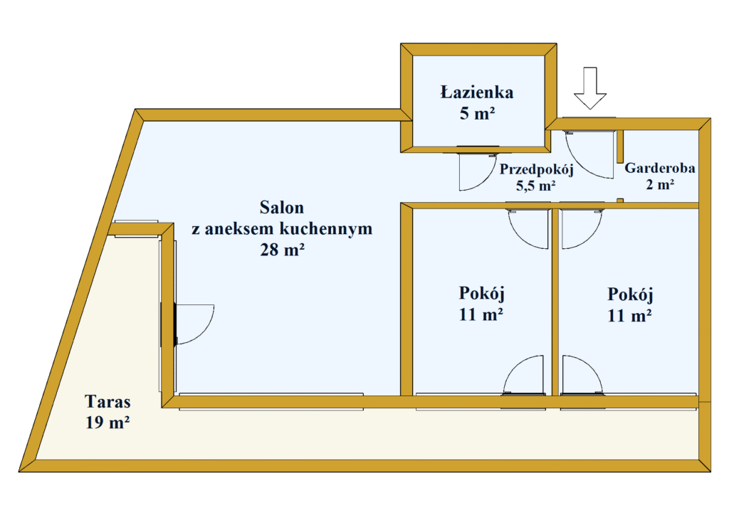 Rzut pomieszczeń